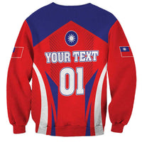 Custom Taiwan Sweatshirt Taiwanese Sporty Flag Style - Wonder Print Shop