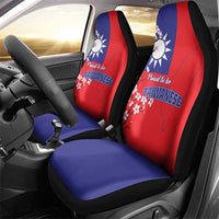 Personalized Proud To Be Taiwanese Car Seat Cover Flag Map Plum Blossom - Wonder Print Shop