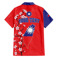 Personalized Proud To Be Taiwanese Family Matching Summer Maxi Dress and Hawaiian Shirt Flag Map Plum Blossom - Wonder Print Shop
