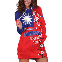 Personalized Proud To Be Taiwanese Hoodie Dress Flag Map Plum Blossom - Wonder Print Shop