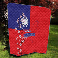 Personalized Proud To Be Taiwanese Quilt Flag Map Plum Blossom - Wonder Print Shop