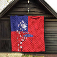 Personalized Proud To Be Taiwanese Quilt Flag Map Plum Blossom - Wonder Print Shop
