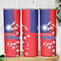Proud To Be Taiwanese Skinny Tumbler Flag Map Plum Blossom - Wonder Print Shop