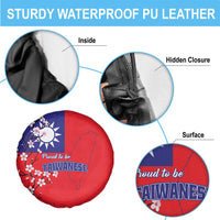 Personalized Proud To Be Taiwanese Spare Tire Cover Flag Map Plum Blossom - Wonder Print Shop