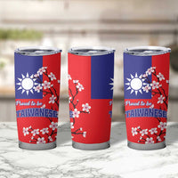 Proud To Be Taiwanese Tumbler Cup Flag Map Plum Blossom - Wonder Print Shop