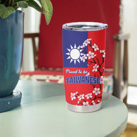 Proud To Be Taiwanese Tumbler Cup Flag Map Plum Blossom - Wonder Print Shop