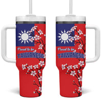 Proud To Be Taiwanese Tumbler With Handle Flag Map Plum Blossom - Wonder Print Shop