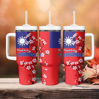 Proud To Be Taiwanese Tumbler With Handle Flag Map Plum Blossom - Wonder Print Shop