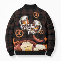 Oktoberfest German Beer Festival Celebration Bomber Puffer Jacket - Wonder Print Shop