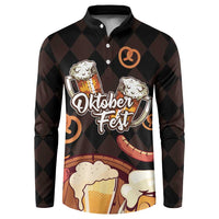 Oktoberfest German Beer Festival Celebration Button Sweatshirt - Wonder Print Shop