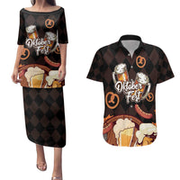 Oktoberfest German Beer Festival Celebration Couples Matching Puletasi and Hawaiian Shirt - Wonder Print Shop