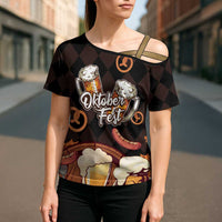 Oktoberfest German Beer Festival Celebration Cross Shoulder Shirt - Wonder Print Shop