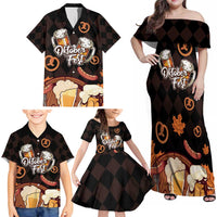 Oktoberfest German Beer Festival Celebration Family Matching Off Shoulder Maxi Dress and Hawaiian Shirt - Wonder Print Shop