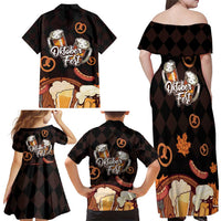 Oktoberfest German Beer Festival Celebration Family Matching Off Shoulder Maxi Dress and Hawaiian Shirt - Wonder Print Shop