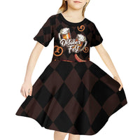 Oktoberfest German Beer Festival Celebration Kid Short Sleeve Dress - Wonder Print Shop