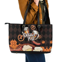 Oktoberfest German Beer Festival Celebration Leather Tote Bag - Wonder Print Shop