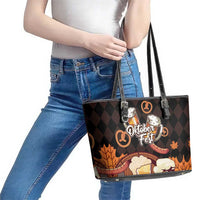Oktoberfest German Beer Festival Celebration Leather Tote Bag - Wonder Print Shop