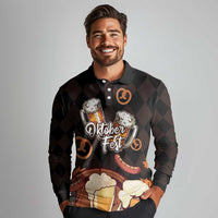 Oktoberfest German Beer Festival Celebration Long Sleeve Polo Shirt - Wonder Print Shop