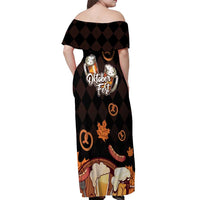 Oktoberfest German Beer Festival Celebration Off Shoulder Maxi Dress - Wonder Print Shop