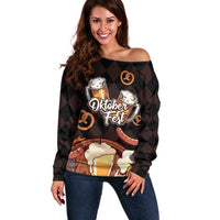 Oktoberfest German Beer Festival Celebration Off Shoulder Sweater - Wonder Print Shop