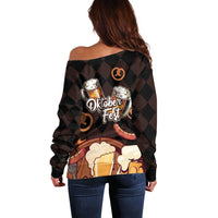 Oktoberfest German Beer Festival Celebration Off Shoulder Sweater - Wonder Print Shop