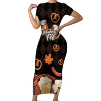Oktoberfest German Beer Festival Celebration Short Sleeve Bodycon Dress - Wonder Print Shop
