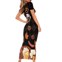 Oktoberfest German Beer Festival Celebration Short Sleeve Bodycon Dress - Wonder Print Shop