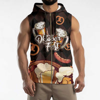 Oktoberfest German Beer Festival Celebration Sleeveless Zip Hoodie - Wonder Print Shop