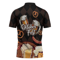 Oktoberfest German Beer Festival Celebration Zipper Polo Shirt - Wonder Print Shop