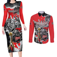 Personalized Trinbago Cricket Knight Riders Champion Couples Matching Long Sleeve Bodycon Dress and Long Sleeve Button Shirt - Wonder Print Shop