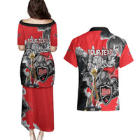 Personalized Trinbago Cricket Knight Riders Champion Couples Matching Puletasi and Hawaiian Shirt - Wonder Print Shop