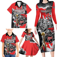 Personalized Trinbago Cricket Knight Riders Champion Family Matching Long Sleeve Bodycon Dress and Hawaiian Shirt - Wonder Print Shop