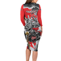 Personalized Trinbago Cricket Knight Riders Champion Family Matching Long Sleeve Bodycon Dress and Hawaiian Shirt - Wonder Print Shop