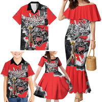 Personalized Trinbago Cricket Knight Riders Champion Family Matching Mermaid Dress and Hawaiian Shirt - Wonder Print Shop