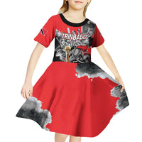 Personalized Trinbago Cricket Knight Riders Champion Kid Short Sleeve Dress - Wonder Print Shop
