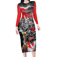 Personalized Trinbago Cricket Knight Riders Champion Long Sleeve Bodycon Dress - Wonder Print Shop