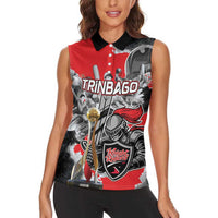 Personalized Trinbago Cricket Knight Riders Champion Women Sleeveless Polo Shirt - Wonder Print Shop