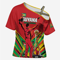 Personalized Amazon Warriors Champion Guyana Cricket Cross Shoulder Shirt - Wonder Print Shop