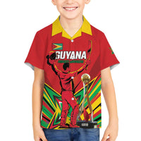 Personalized Amazon Warriors Champion Guyana Cricket Family Matching Off The Shoulder Long Sleeve Dress and Hawaiian Shirt - Wonder Print Shop