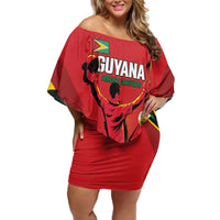 Personalized Amazon Warriors Champion Guyana Cricket Family Matching Off Shoulder Short Dress and Hawaiian Shirt - Wonder Print Shop