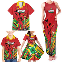 Personalized Amazon Warriors Champion Guyana Cricket Family Matching Tank Maxi Dress and Hawaiian Shirt - Wonder Print Shop