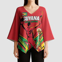 Personalized Amazon Warriors Champion Guyana Cricket Kimono Sleeve Blouse - Wonder Print Shop