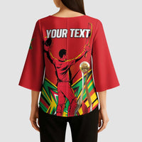 Personalized Amazon Warriors Champion Guyana Cricket Kimono Sleeve Blouse - Wonder Print Shop