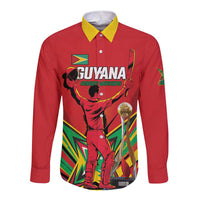 Personalized Amazon Warriors Champion Guyana Cricket Long Sleeve Button Shirt - Wonder Print Shop