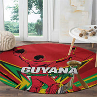 Amazon Warriors Champion Guyana Cricket Round Carpet - Wonder Print Shop