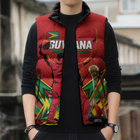 Personalized Amazon Warriors Champion Guyana Cricket Sleeveless Puffer Jacket - Wonder Print Shop