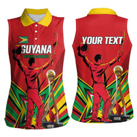 Personalized Amazon Warriors Champion Guyana Cricket Women Sleeveless Polo Shirt - Wonder Print Shop