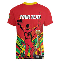 Personalized Amazon Warriors Champion Guyana Cricket Women V-Neck T-Shirt - Wonder Print Shop