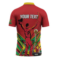 Personalized Amazon Warriors Champion Guyana Cricket Zipper Polo Shirt - Wonder Print Shop