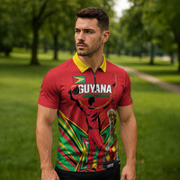 Personalized Amazon Warriors Champion Guyana Cricket Zipper Polo Shirt - Wonder Print Shop